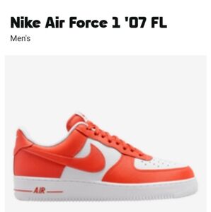 Nike Air Force 1 '07 FL Men's Shoes - Red and White